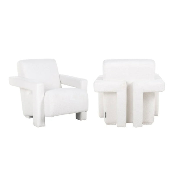 Fauteuil Casey white furry