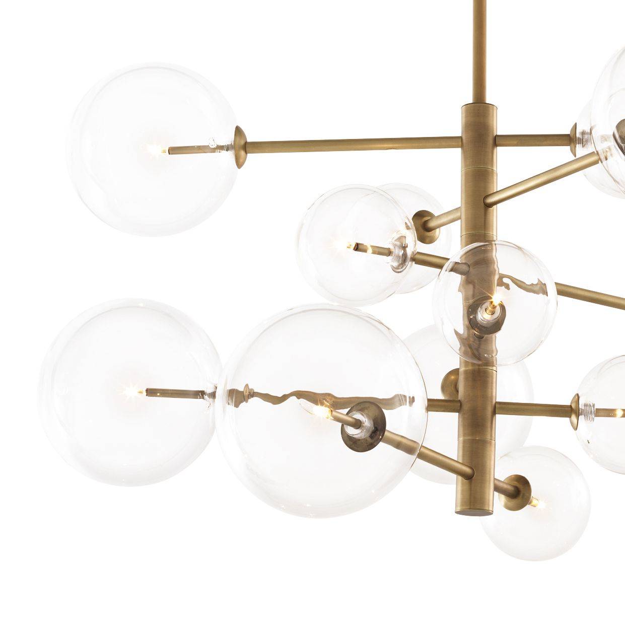 Chandalier argento S antique brass finish