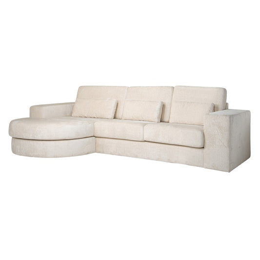 Bank Felix lounge 2,5-zits white chenille