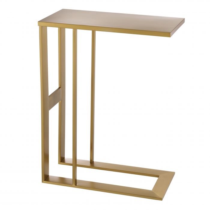 Side Table Pierre brushed brass finish