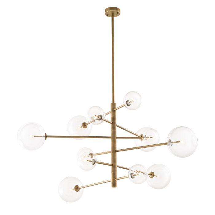 Chandalier argento L antique brass finish